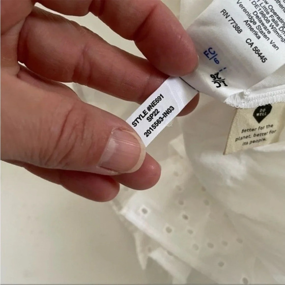 New Madewell Embroidered Smock Waist Ruffle Mini Skirt - Picture 6 of 9